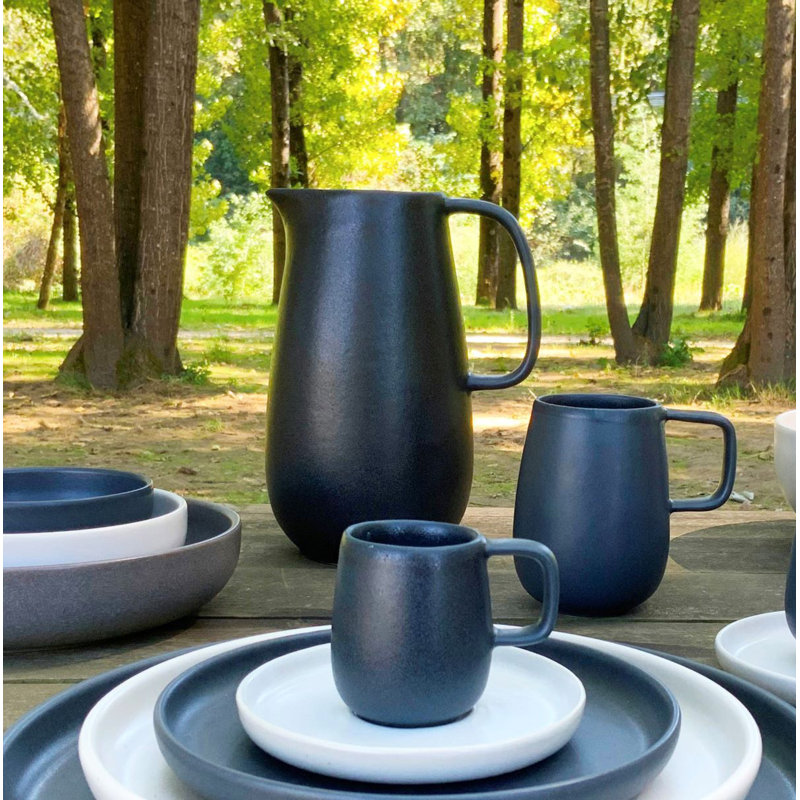 Mesa Ceramics Stoneware Pitcher, Black