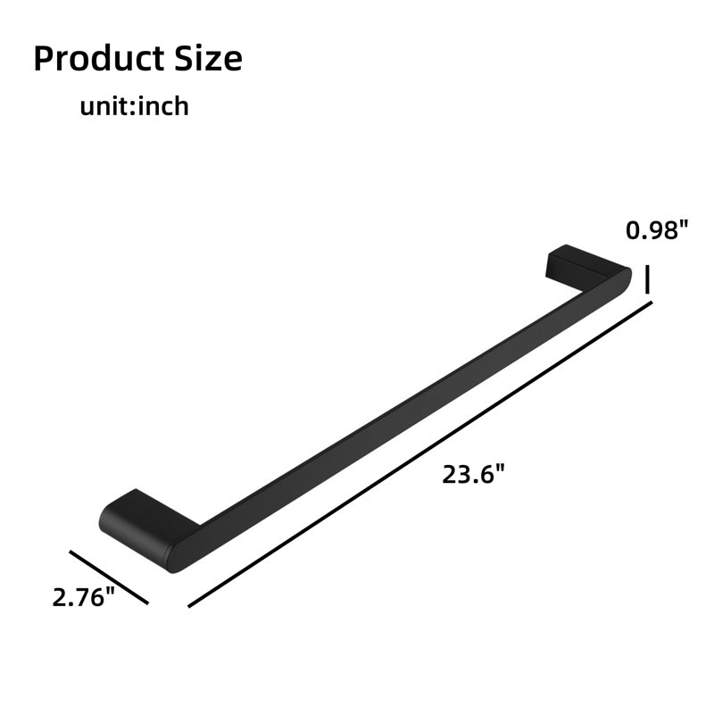 5-Piece Bathroom Hardware Set With Towel Bar, Towel Hook, And Toilet Paper Holder, Matte Black Finish, Suitable For Kitchen, Bedroom, And Living Room