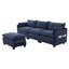 Canapé modulaire en velours côtelé avec repose-pieds Cloud Comfort-594244192
