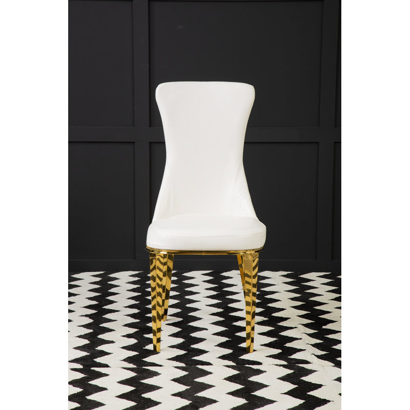 Brookshire 127cm H Upholstered Side Chair, White