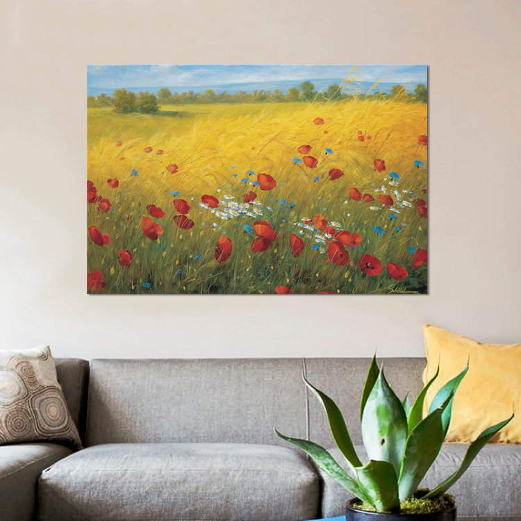 « sparkal field i », reproduction sur toile, H 12 po x l 18 po x P 1,5 po, Pas de tapis, Toile tendue