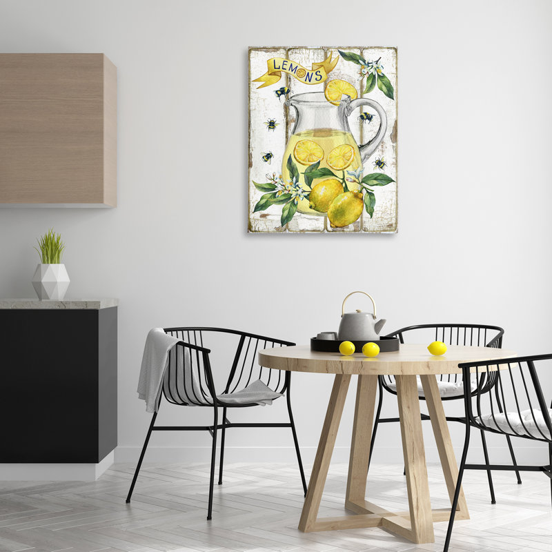 Art mural sur toile Farmhouse Fresh Lemon par Creatif Belle bp-576_CN, H 40 po x l 30 po