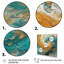 «Golden Ocean Spiral Waves», reproduction d'art sur toile-1121549771-1332639164