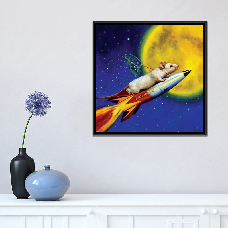 Art sur toile de rêve, H 18 po x l 18 po x P 1,5 po, Toile avec cadre noir, Non mat