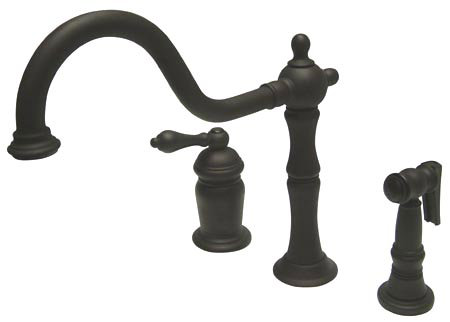 Deck Single Handle Kitchen Faucet, Oil Rubbed Bronze
