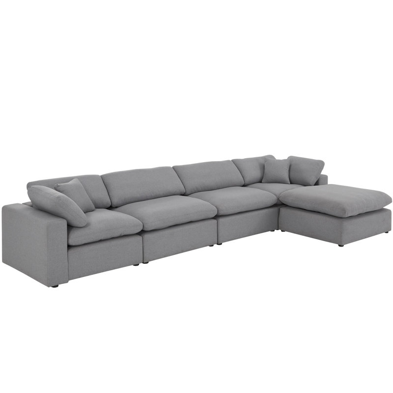 Canapé modulaire réversible de 160 po de large avec repose-pieds Bania