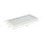 Sagebrook Home 12X6" Scallop Edge Marble Candle Tray, White