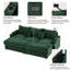 Canapé modulaire 3 places avec 2 repose-pieds mobiles Maroun-112511168