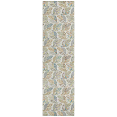 Machine Washable Indoor/Outdoor Chantille ACN2557 Botanical Rug