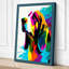 Vibrant Basset Hound Modern - Print-660244853-660244874