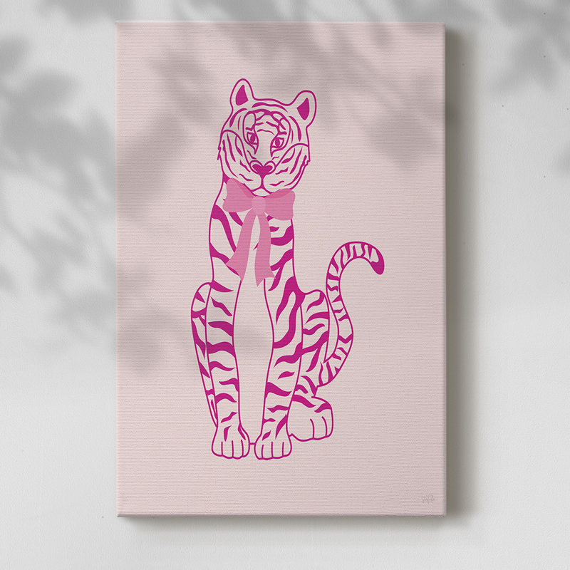 Tigre et arc-en-ciel, H 27 po x l 18 po