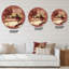 California Surfing Silhouette of FLamingo on Surfboard - Horloge murale moderne-59913147