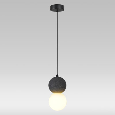 1-light Black Concrete Pendant Light Kitchen Island