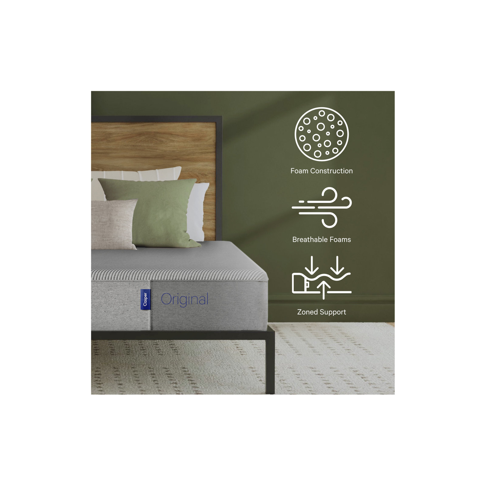 Casper Sleep Original Foam 11" Medium Firm Memory Foam Mattress, King