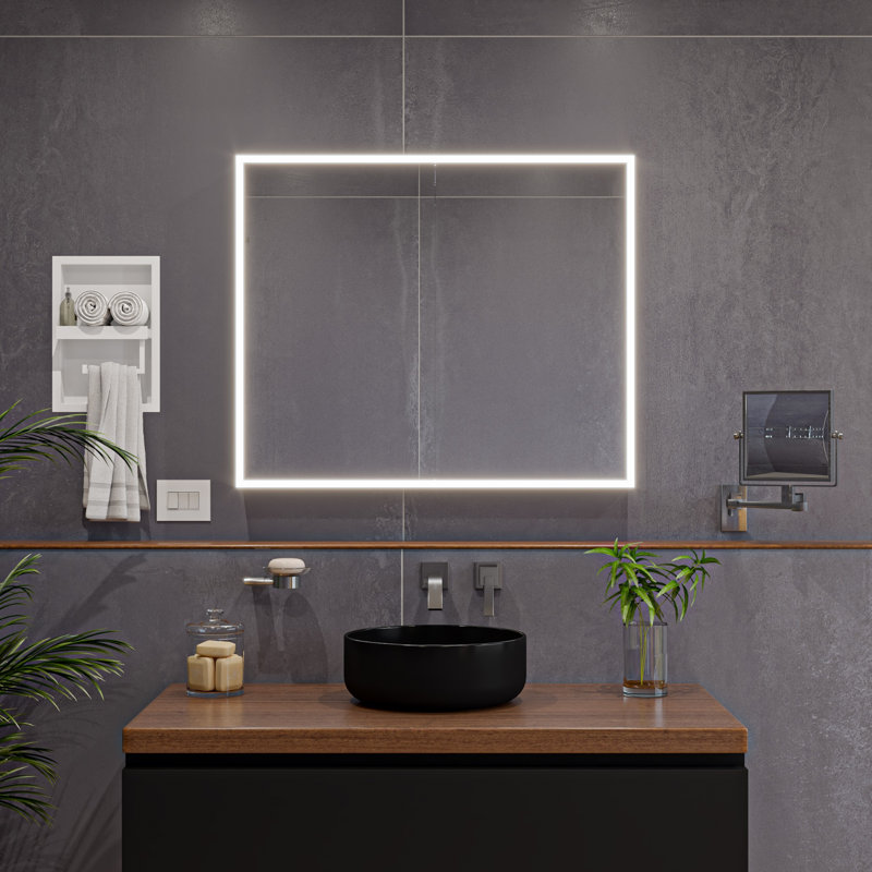 Miroir grossissant, Chrome poli