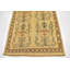 Tapis beige en laine nouée à la main de conception unique de 4 pi 6 po x 7 pi 4 po Mehdi