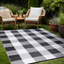Tapis intérieur / extérieur noir / blanc Aldo-70157732