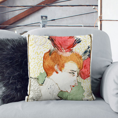 Bust Of Mademoiselle Lender Square Throw Cushion