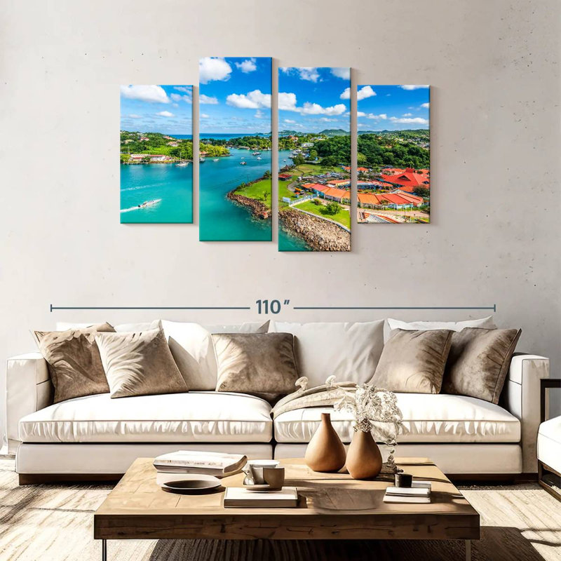 Nicci Port Castries St. Lucia, 48" H x 75" W