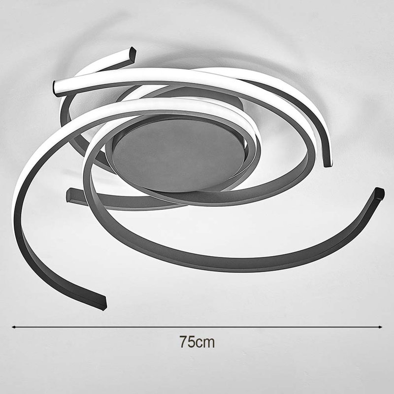 LED Semi Flush Mount, 10cm H x 75cm W x 75cm D