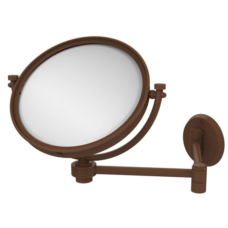 Miroir de maquillage/rasage contemporain moderne &, Blanc mat, 2X