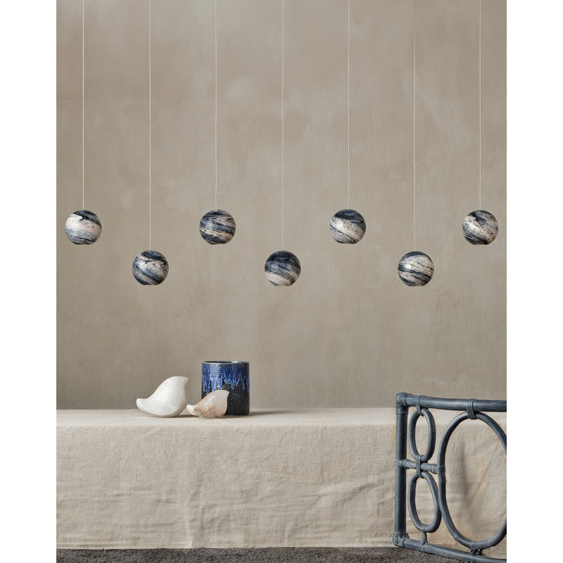 Luminaire suspendu rectangulaire 7 lumières Palatino