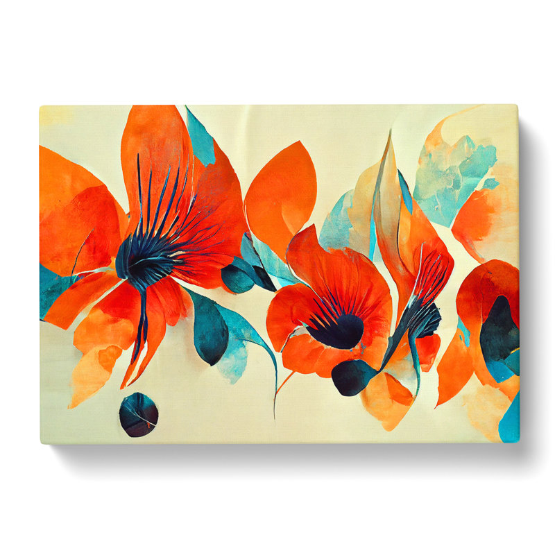 Modern Abstract Flowers Vol.3 - Wrapped Canvas, 40cm H x 60cm W x 3cm D
