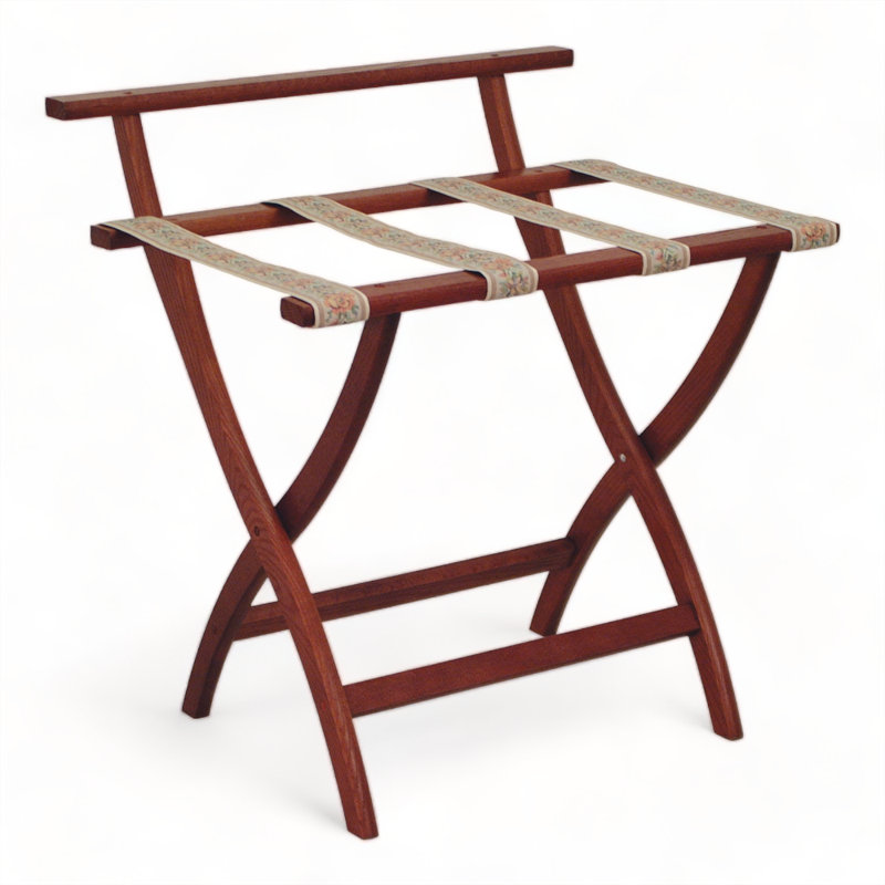 Porte-bagage en bois, Brun clair, Acajou