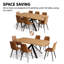 Ensemble de salle à manger 7 pièces, table en chêne et chaises rembourrées-1490938930-1490938931