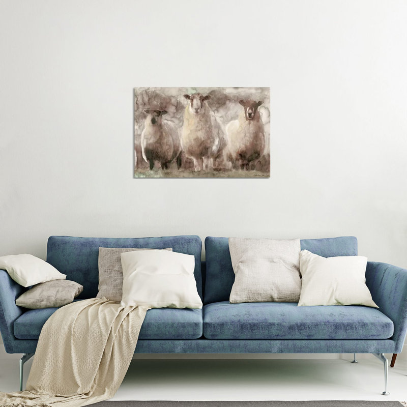 «Three Sheep» par Stellar Design Studio - impression non encadrée, H 16 po x l 24 po x P 0,25 po