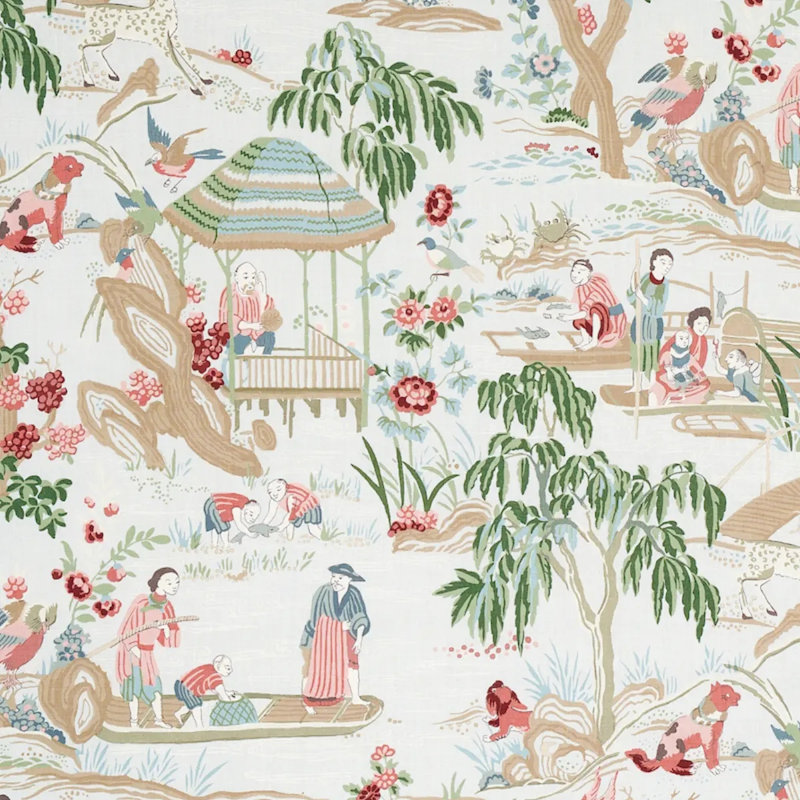Yangtze River Fabric, Aqua
