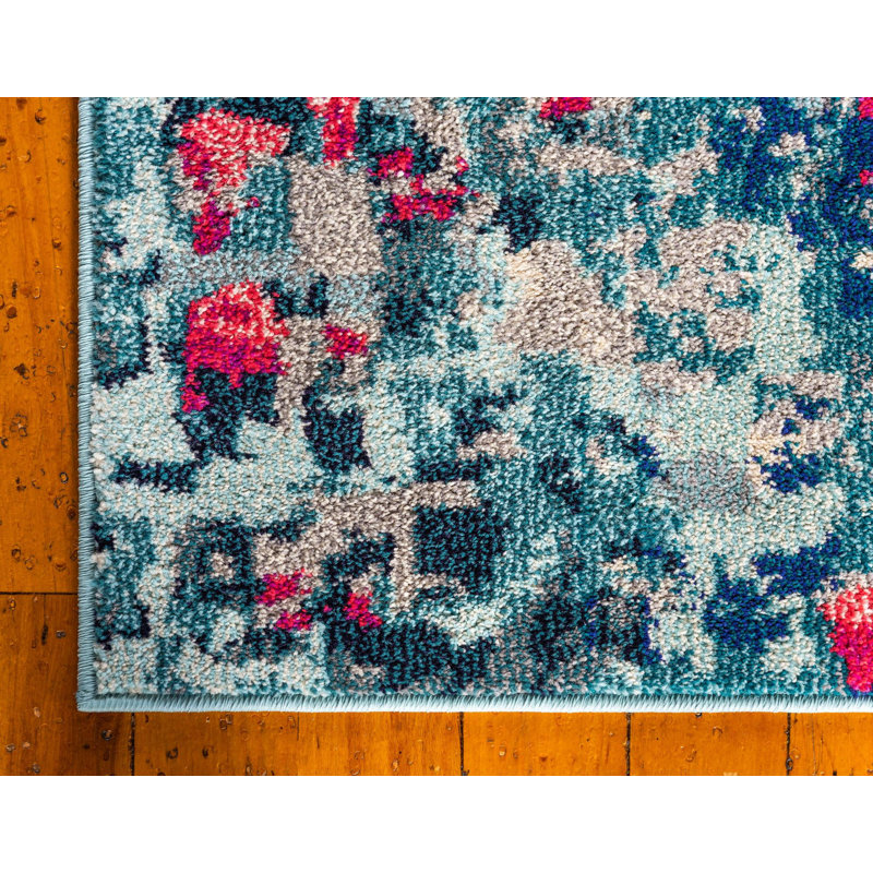 Tapis abstrait Auyeung, Tapis de couloir 2 pi 7 po x 10 pi