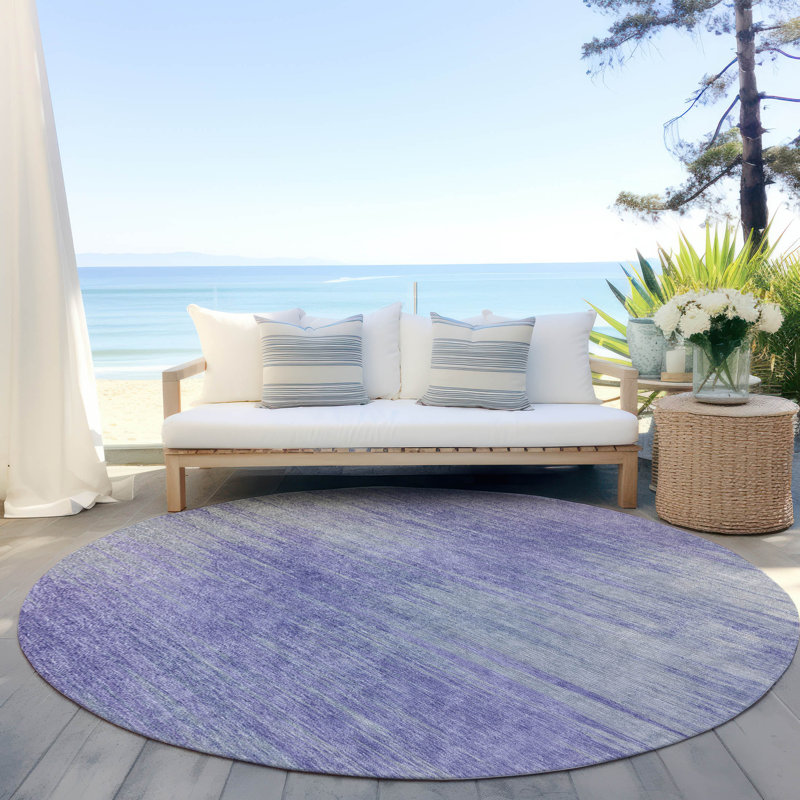  Malchow Non-Slip Indoor Outdoor Door Mat, Round 8'