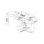 Bureau blanc rectangulaire en bois manufacturé avec 3 tiroirs-108649142-108649139