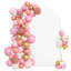 Support en arche, 7,2 x 4 pi, structure stable, facile à assembler, support en arche en métal doré avec couvercle pour mariage, fête d'anniversaire, célébration des fêtes et décoration de cérémonie