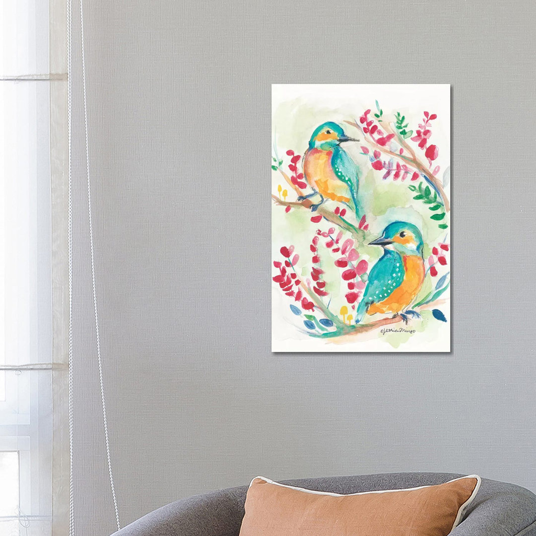 Birds Of A Feather by Jessica Mingo - Wrapped Canvas Painting
