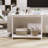 2-Tier Console Table, Sofa Side Table With Storage Shelf, X Design For Entryway, Living Room, And Hallway-1870077974