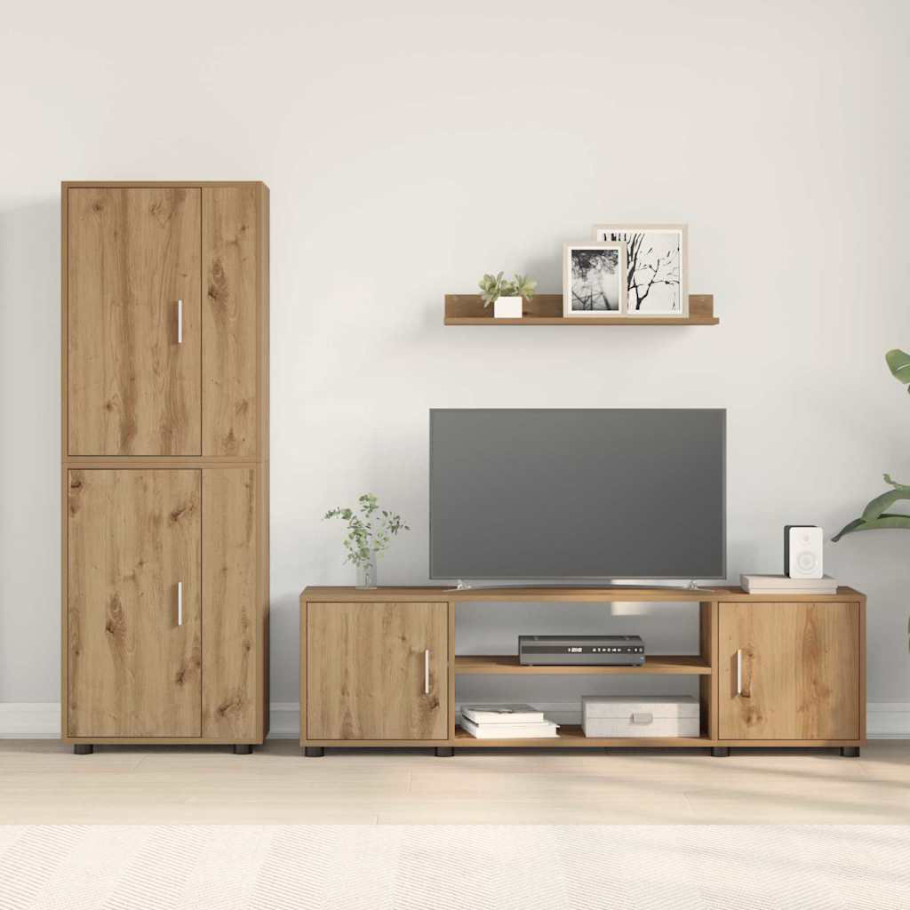 4 Piece TV Cabinet Set 4 Pcs Engineered Wood