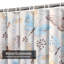 Rideau de douche imperméable à motif floral avec 12 crochets-1482918669