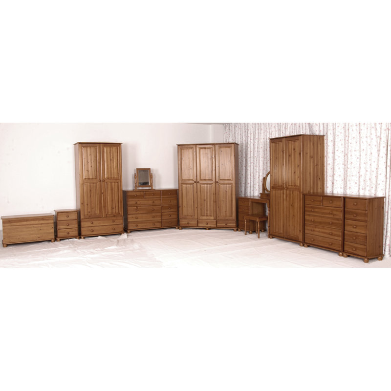 Blanchard 2 Door Manufactured Wood Wardrobe, Pine