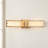 Creswell LED Flush Mounted Brass Wall Sconce Dimmable Bath Vanity Light