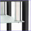 Table basse carrée en verre trempé transparent / noir pour le salon, facile à nettoyer et amp; Assemblage rapide-121048625-121048628-121048629