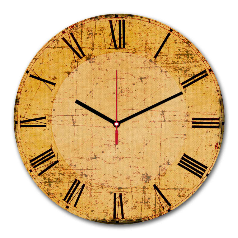 Horloge murale élégante Elegant, 11,8 pouces de diamètre | 100% panneau de fibres à densité moyenne avec une épaisseur de 0,2 pouce | Design élégant pour la maison ou le bureau | La montre moderne ajoute de la sophistication à n'importe quel espa