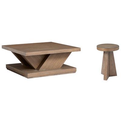 Square Cocktail Table With Accent End Table