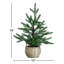 1,5 pi Mini sapin de Noël artificiel pré-éclairé dans un panier avec 20 lumières DEL blanc chaud