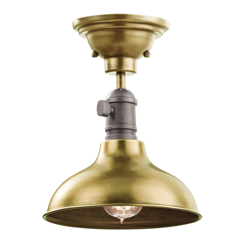 Lera 1 - Light Dome Pendant, Natural Brass