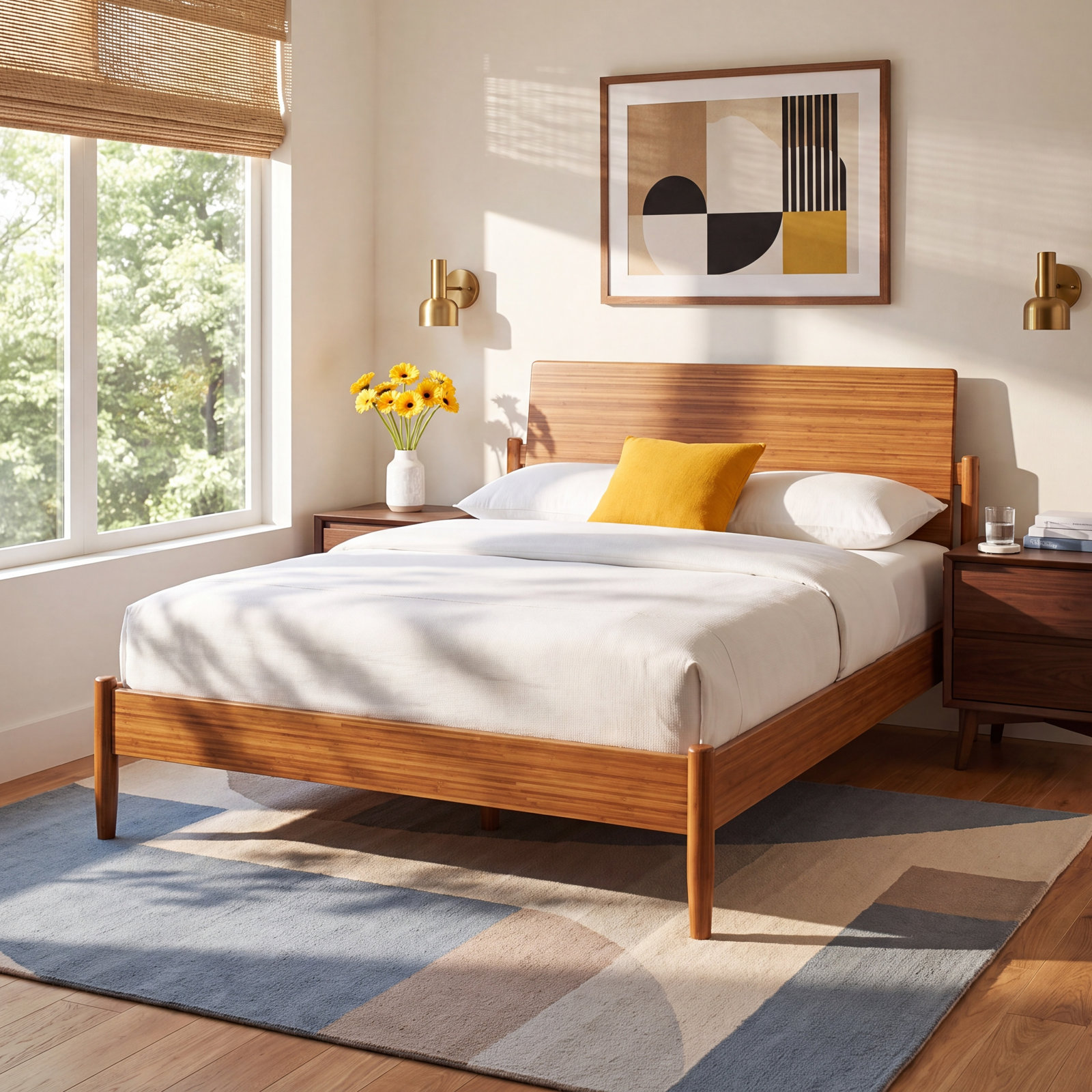 Benji Bamboo Bed, Queen, Amber