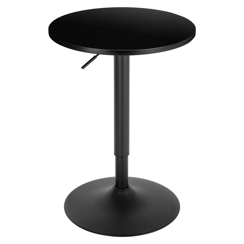 Giulio Round Metal Base Dining Table, Black