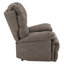 Fauteuil inclinable moderne en similicuir taupe