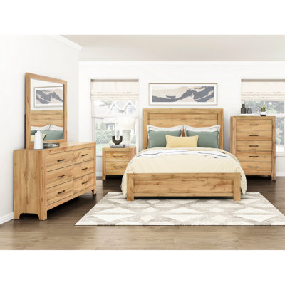 Grand lit rustique, finition naturelle, lit dans une boîte, cadre avec toutes les pièces, stratifié pour résister aux égratignures et aux taches, tête de lit décorative pour chambre à coucher, rails, protection de surface, mise à niveau